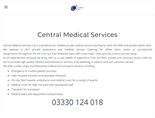 Tablet Screenshot of centralmedicalservices.co.uk